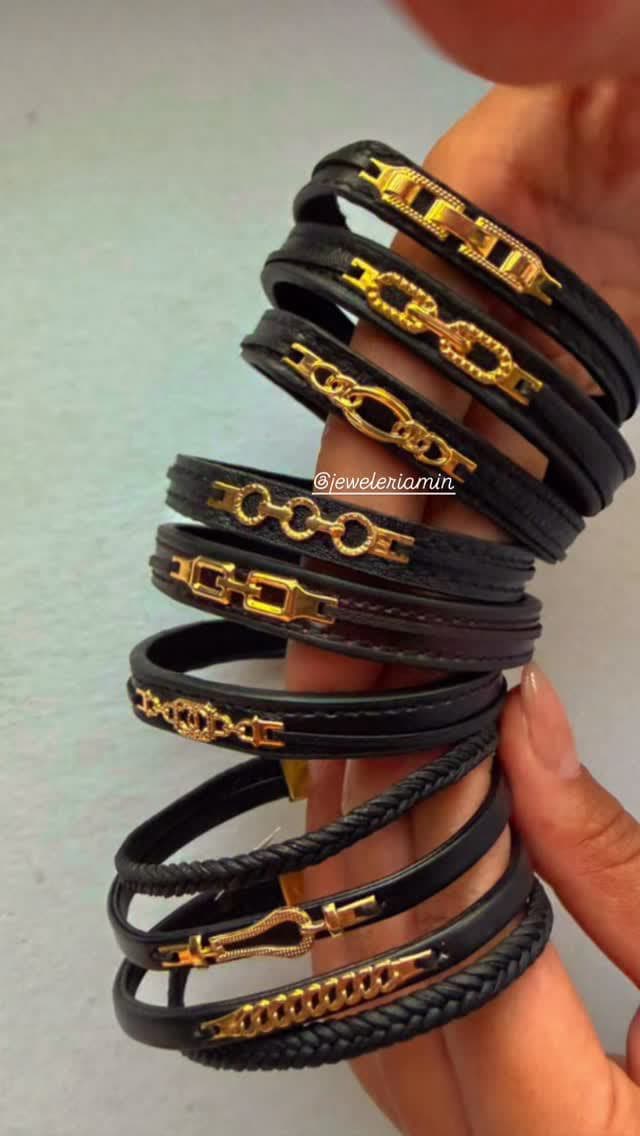 دستبند چرم خاص و سبک