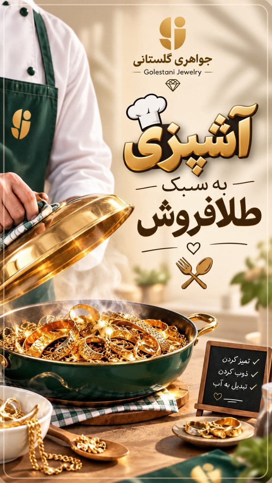 وقتی طلافروش میگه آشپزی بلدم…