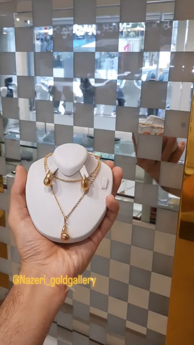 ✨️ نیم ست اشک با زنجیر طنابی ✨️
