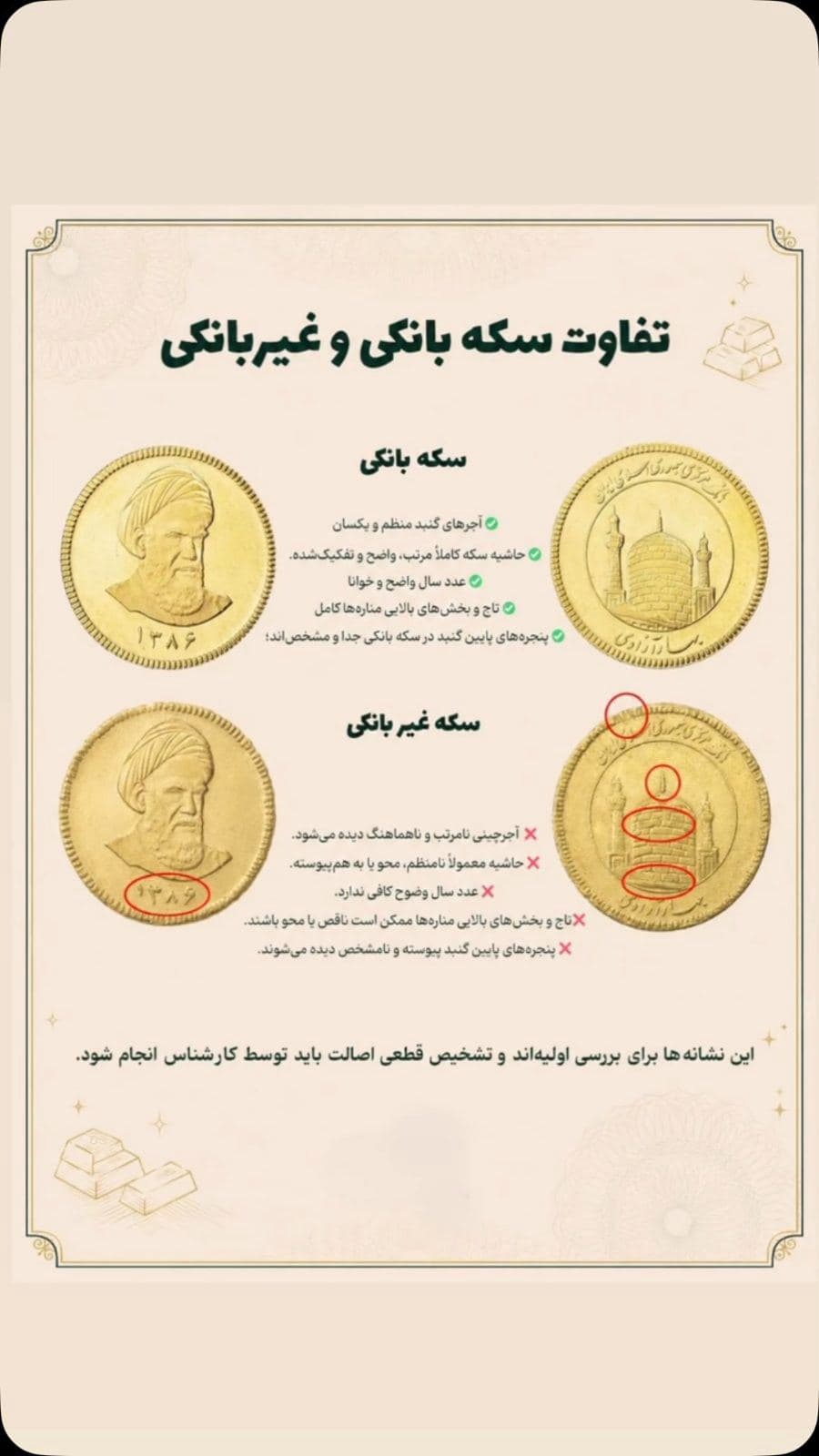 ⁨	⁨	❌ با همه اینها حتما حتما باید توسط کارشناس تایید بشه.
