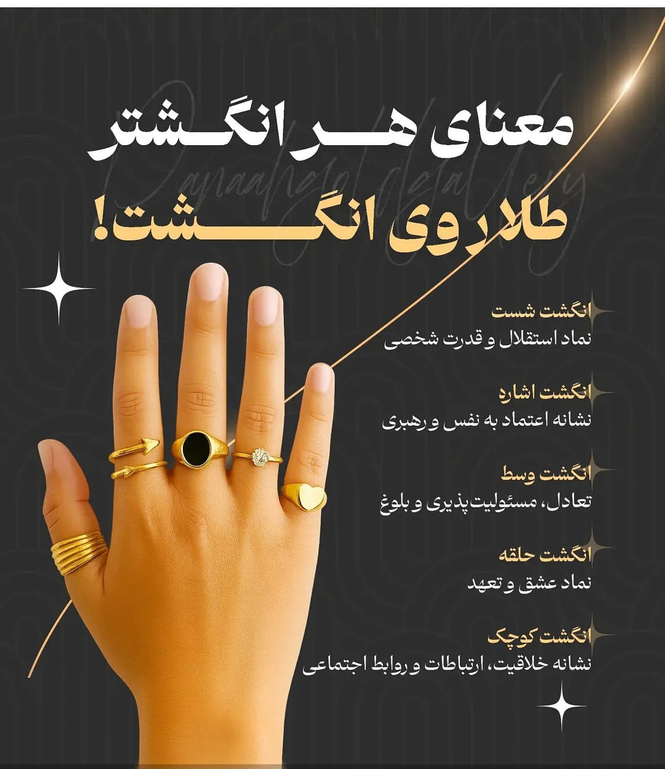 معنای هر انگشت برای انگشتر دست کردن🌱🌹