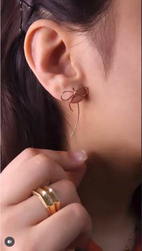 گوشواره طلای مینیمال 18 عیار