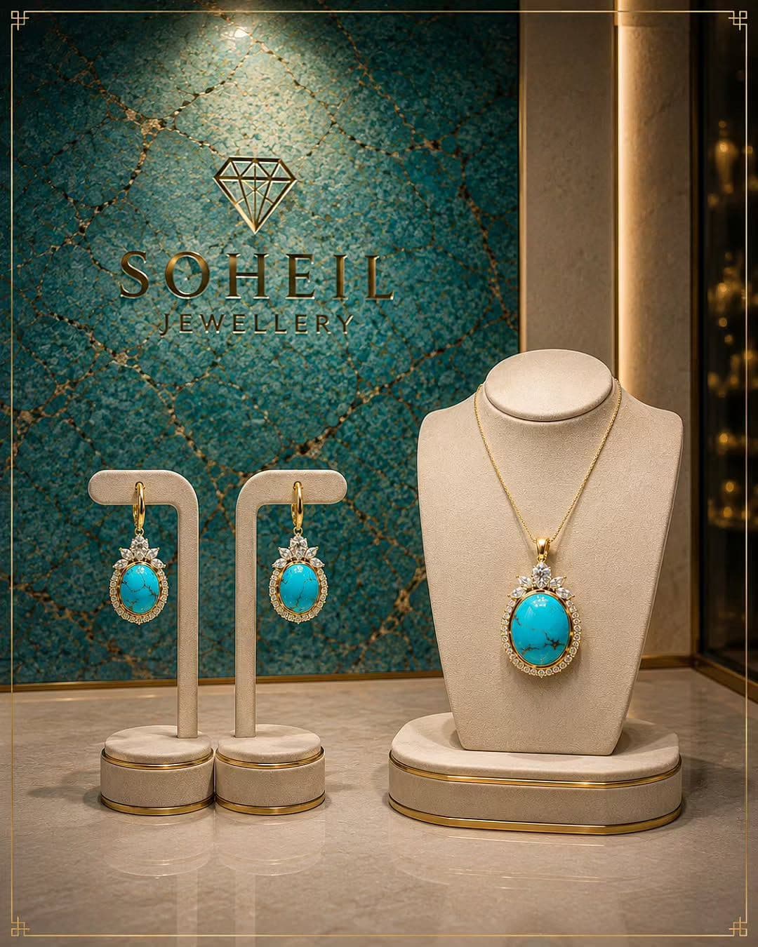 فیروزه برای درخشیدن، طلا برای ماندگار شدن ✨ (2)