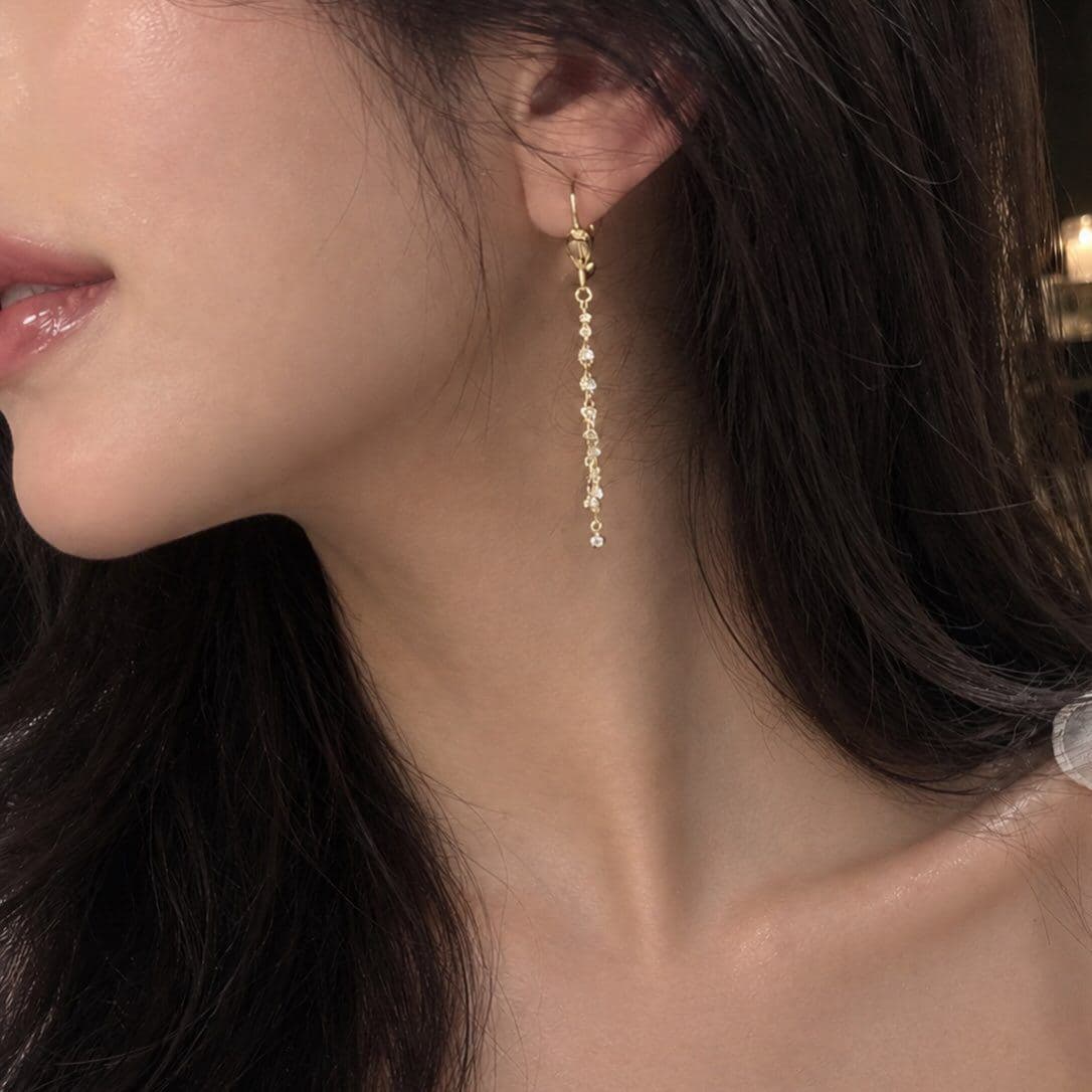  😍 ✨ ست گردنبند و گوشواره شرابهای (2)