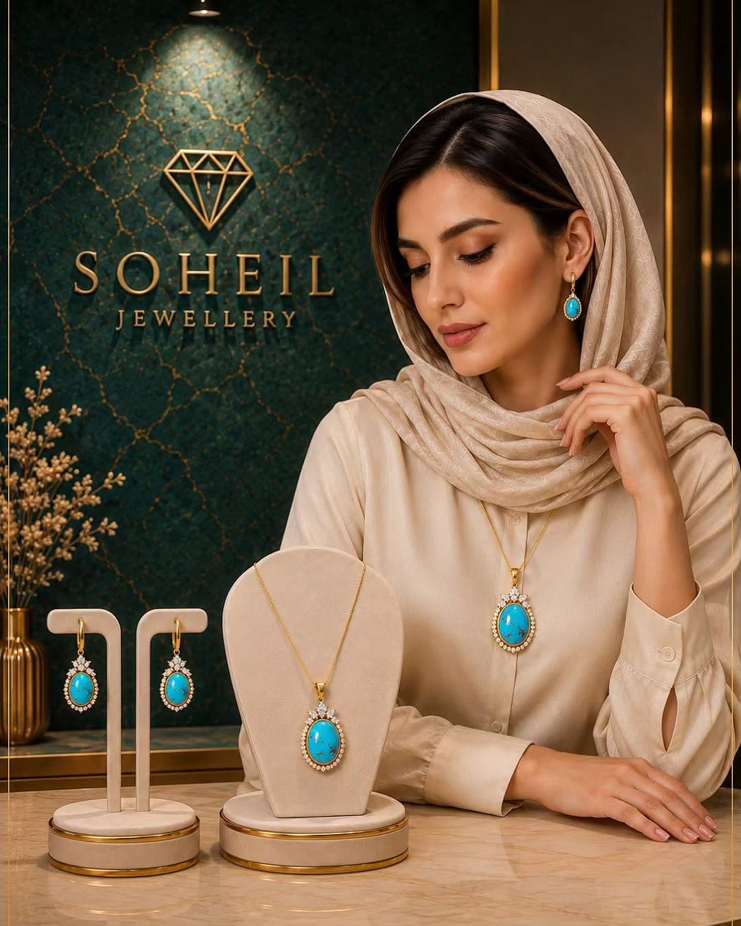 فیروزه برای درخشیدن، طلا برای ماندگار شدن ✨ (3)
